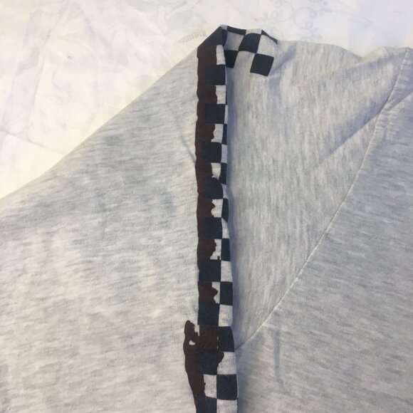 Vans Small Gray Off The Wall Checkerboard Long Sleeve T-Shirt Classic Fit - Picture 9 of 14